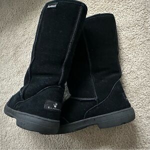 BearPaw Black Suede Boots 11”